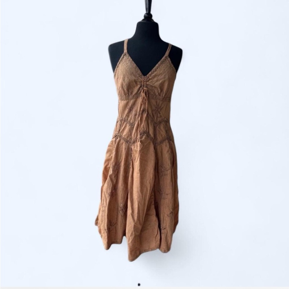 Scully Copper Midi Flowy Breezy Dress with Adjustable Straps #coastalcowgirl